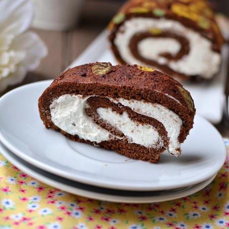 Patterned Swiss Roll Cake