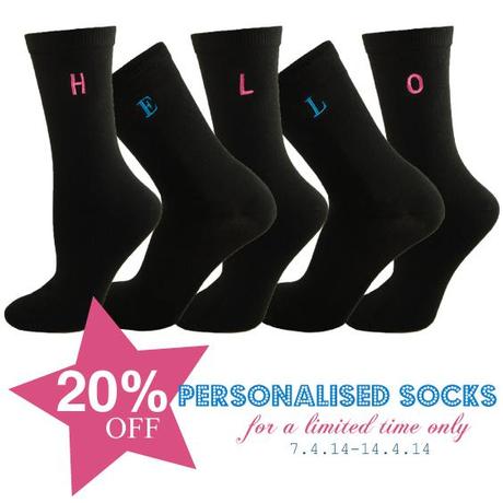 20% OFF PERSONALISED SOCKS