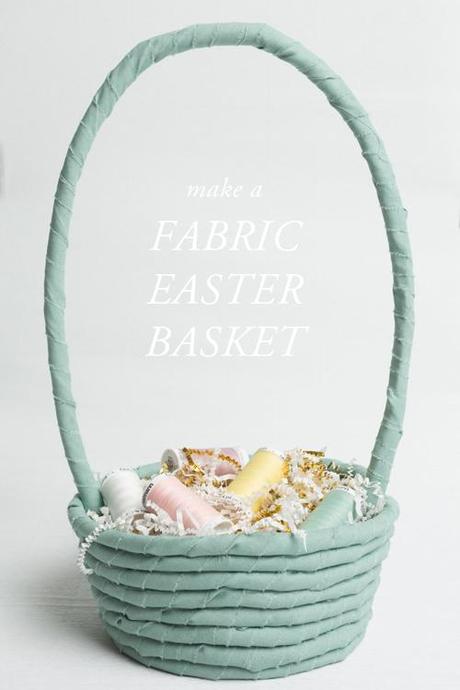 No-sew fabric rope Easter basket