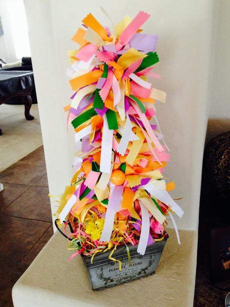 DIY: Step-by-Step Easter and Spring Ribbon Tree.