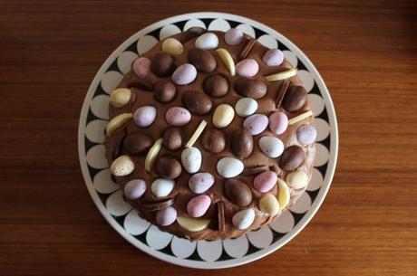 Easter chocolate fudge cake