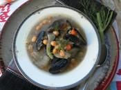 Mediterranean Style Chick Pea, Fennel Mussels Soup