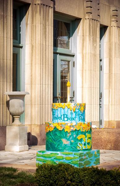 St. Louis 250th Birthday Cake at the Jewel Box