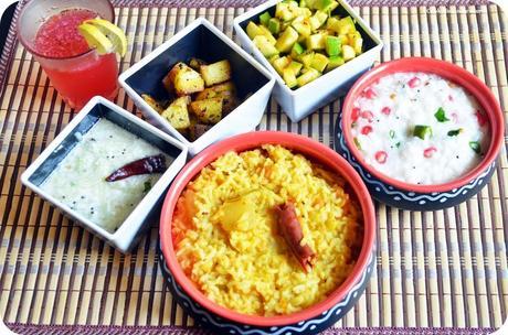 Express brunch menu#4-Sambar rice,curd rice and more