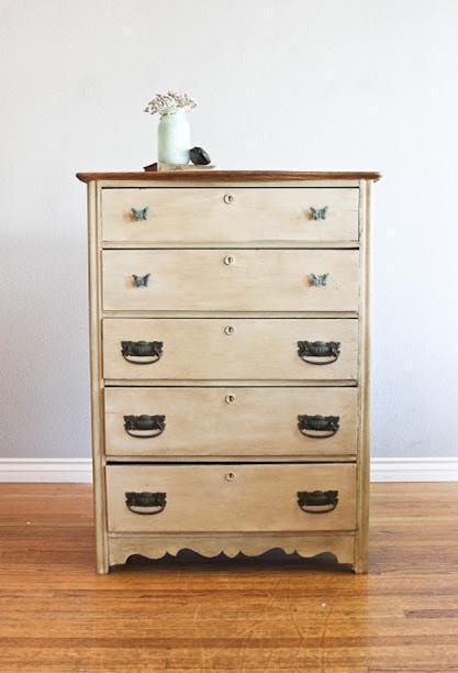 DIY furniture makeover tutorial for country cottage design - chest of drawers