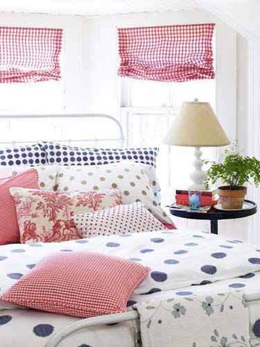 ideas for a gingham country cottage interior design from Country Living