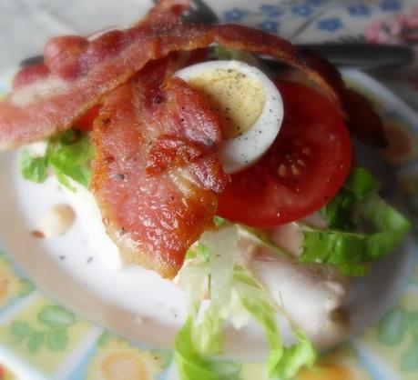 A Hearty Salad Sarnie . . .  Bacon Alert!!