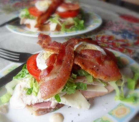 A Hearty Salad Sarnie . . .  Bacon Alert!!