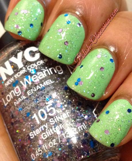 Sinful Colors Pistache and NYC Starry Silver Glitter