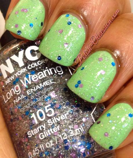 Sinful Colors Pistache and NYC Starry Silver Glitter