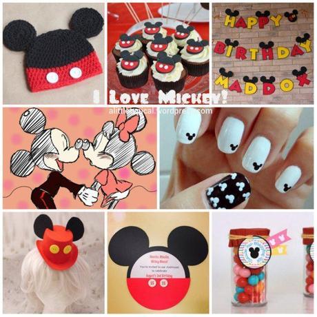 i love mickey partII by alittletypical. Disney inspired parties, nail, card, diy, cake, decorations, red, black white.