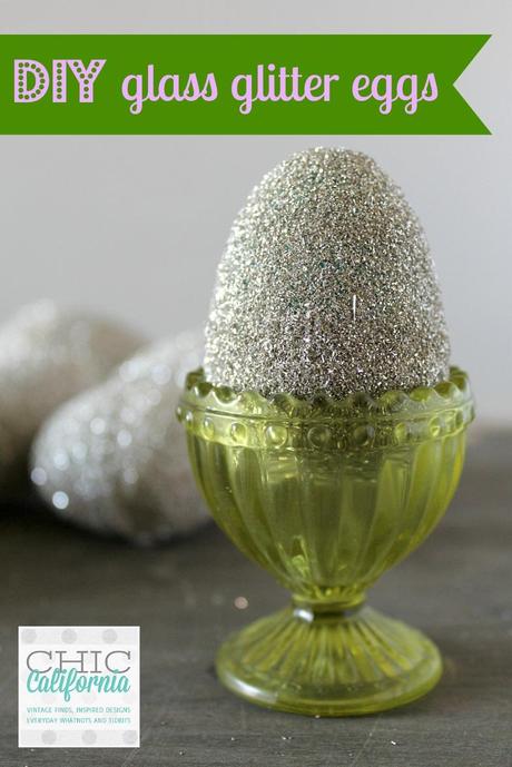 DIY Glass Glitter Easter Egg Tutorial from www.chiccalifornia.com