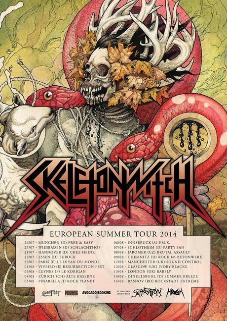 SKELETONWITCH ANNOUNCES SUMMER EUROPEAN TOUR--Band posts behind-the-scenes videos of recent Amon Amarth tour, animal shelter donations