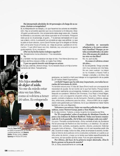 Robin Wright For Yo Dona Magazine, Spain, April 2014