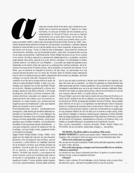 Robin Wright For Yo Dona Magazine, Spain, April 2014