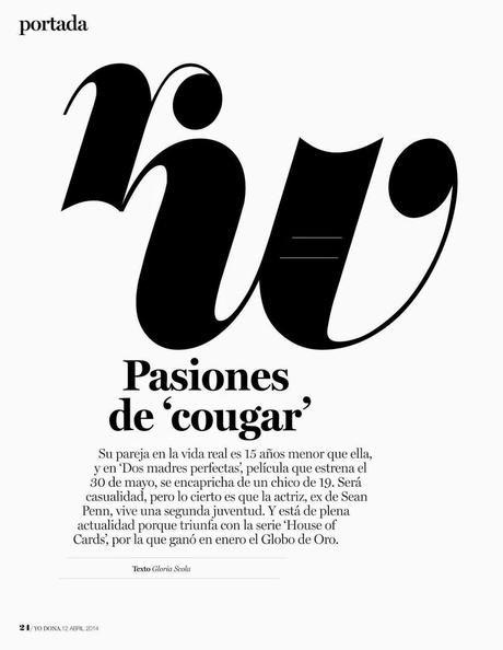 Robin Wright For Yo Dona Magazine, Spain, April 2014