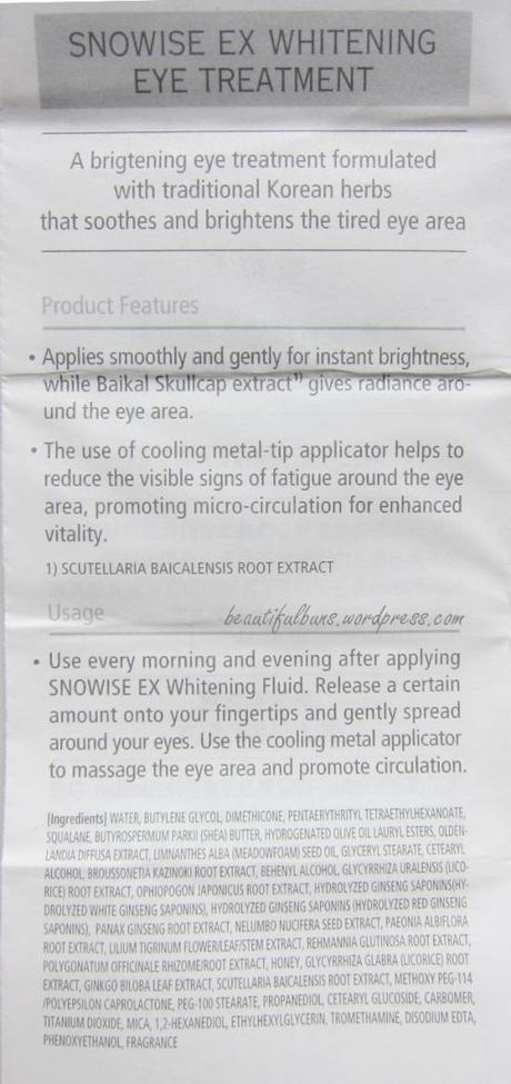 Sulwhasoo Snowise EX Whitening Eye Treatment (1)