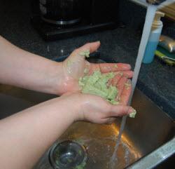 Brittle Soap testing the processed soap