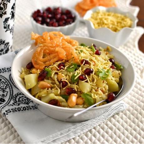 Indori Poha with Jalebi