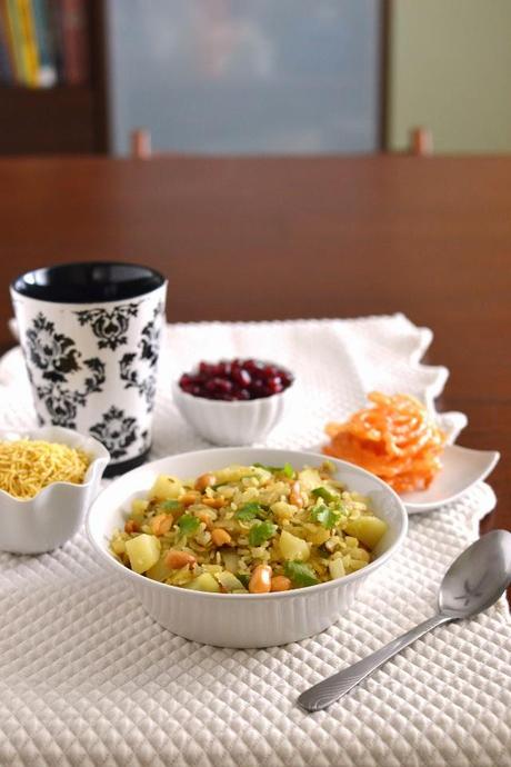 Indori Poha with Jalebi