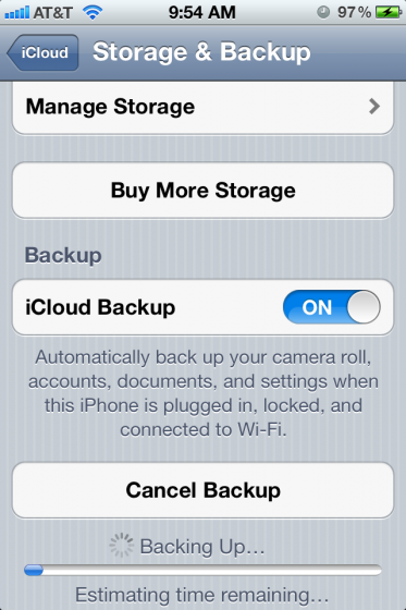 Back up your data with iCloud