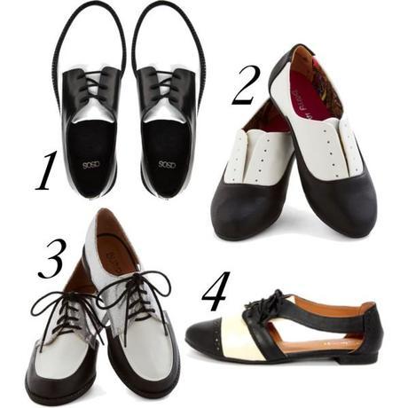 Spring Summer Shoe trend : Black and white brogues