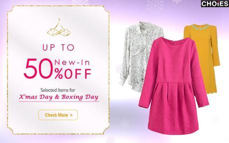 New arrivals up to 50% off for Boxing Day