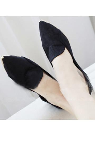 Cool Pure Color Pointed Toe Flat Shoes