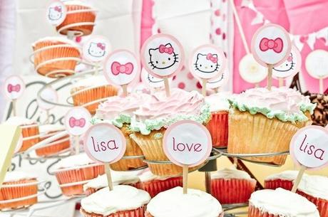 cupcakes hello kitty bridal shower