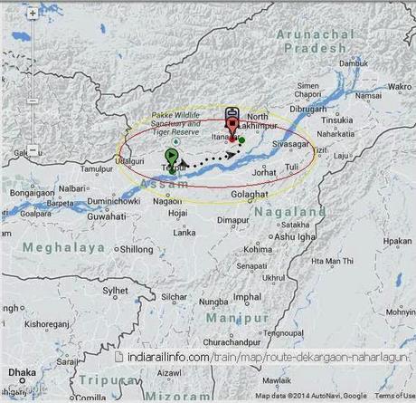 Itanagar, Arunachal Pradesh ....... now on Indian Railway map