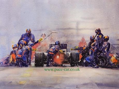 Watercolor Race Car Paintings from www.pace-car.co.uk