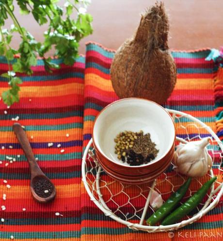 Some of the ingredients that go into the chutney... 