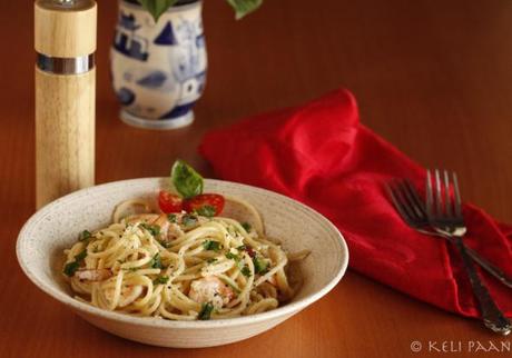 Spaghetti Butter Garlic Shrimps...