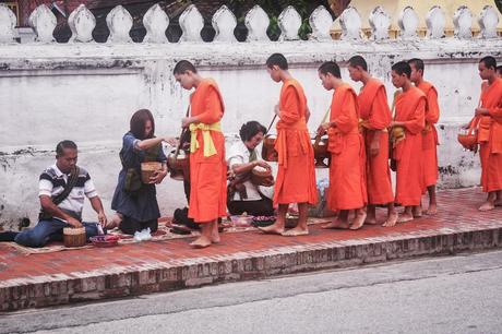 The Monk Procession in Luang Prabang-1