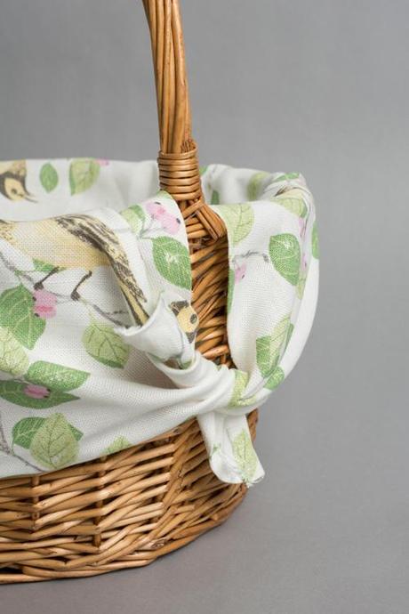 Make an Easter basket liner with fabric from Laura Ashley