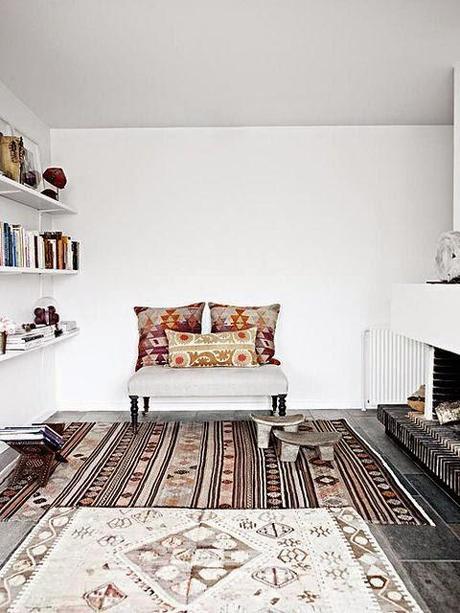 inspiration board | layered rugs