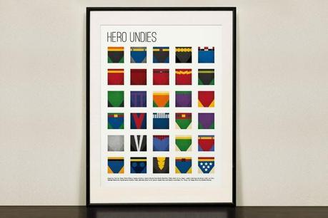 Collage Print of Colourful Super Hero Undies