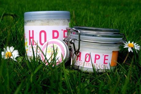 HOPE cosmetics natural scrub and body butter