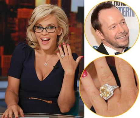 Jenny McCarthy is engaged with her yellow sapphire and diamond engagement ring
