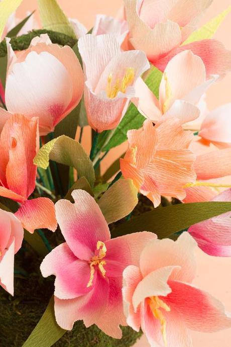 Make a spring centerpiece with tulips