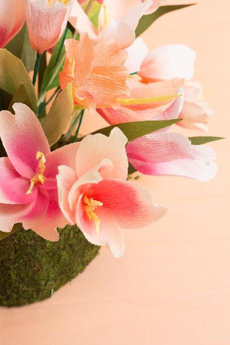 Make a spring centerpiece with tulips