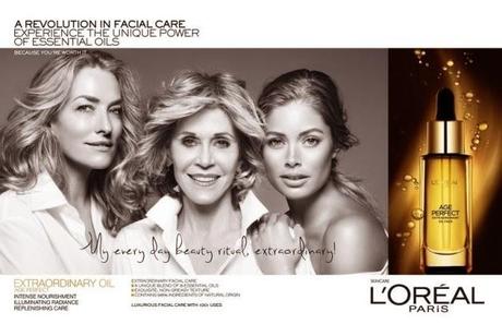 Jane Fonda, Doutzen Kroes and Tatjana Patitz  in New L’Oreal Ad