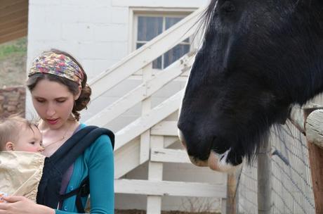 Mom and Lu with Horse