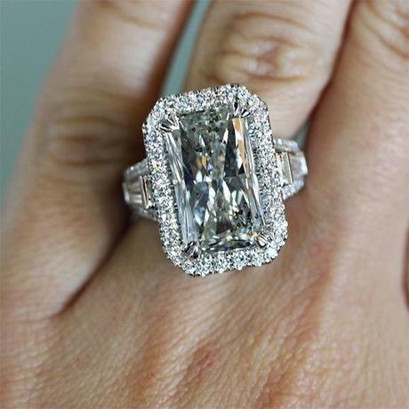 9.03ct radiant cut halo