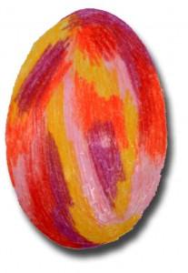 Crayoned and Dyed Egg series – number four