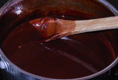 Knock-off Hershey's Chocolate Syrup, freshly made.