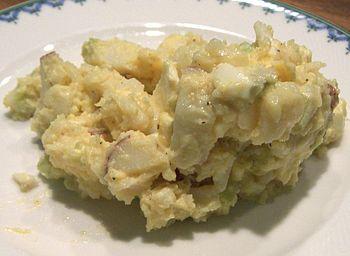 Potato salad with egg and mayonnaise