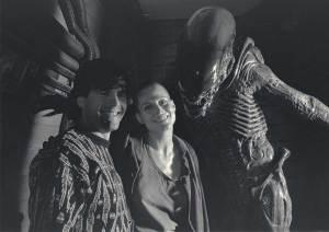 Sigourney-Weaver-on-the-set-of-Alien-3
