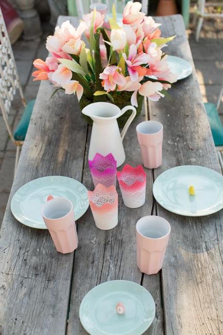 Spring pastel tablesetting