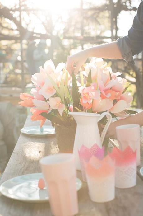 Spring pastel tablesetting